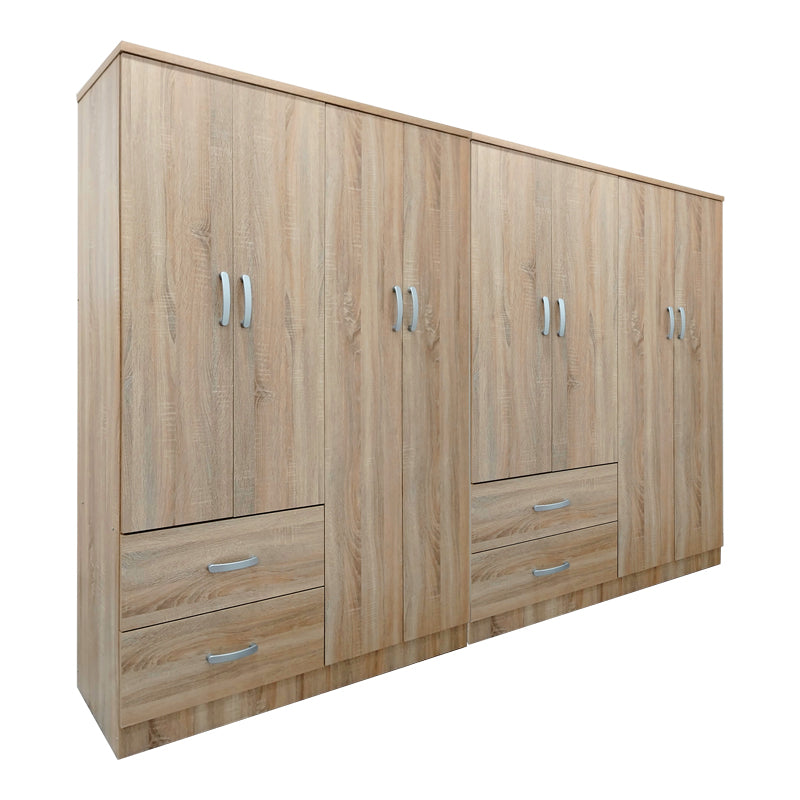 Ντουλάπα οχτάφυλλη Athos  sonoma 241x42x181εκ - Pakobazaar