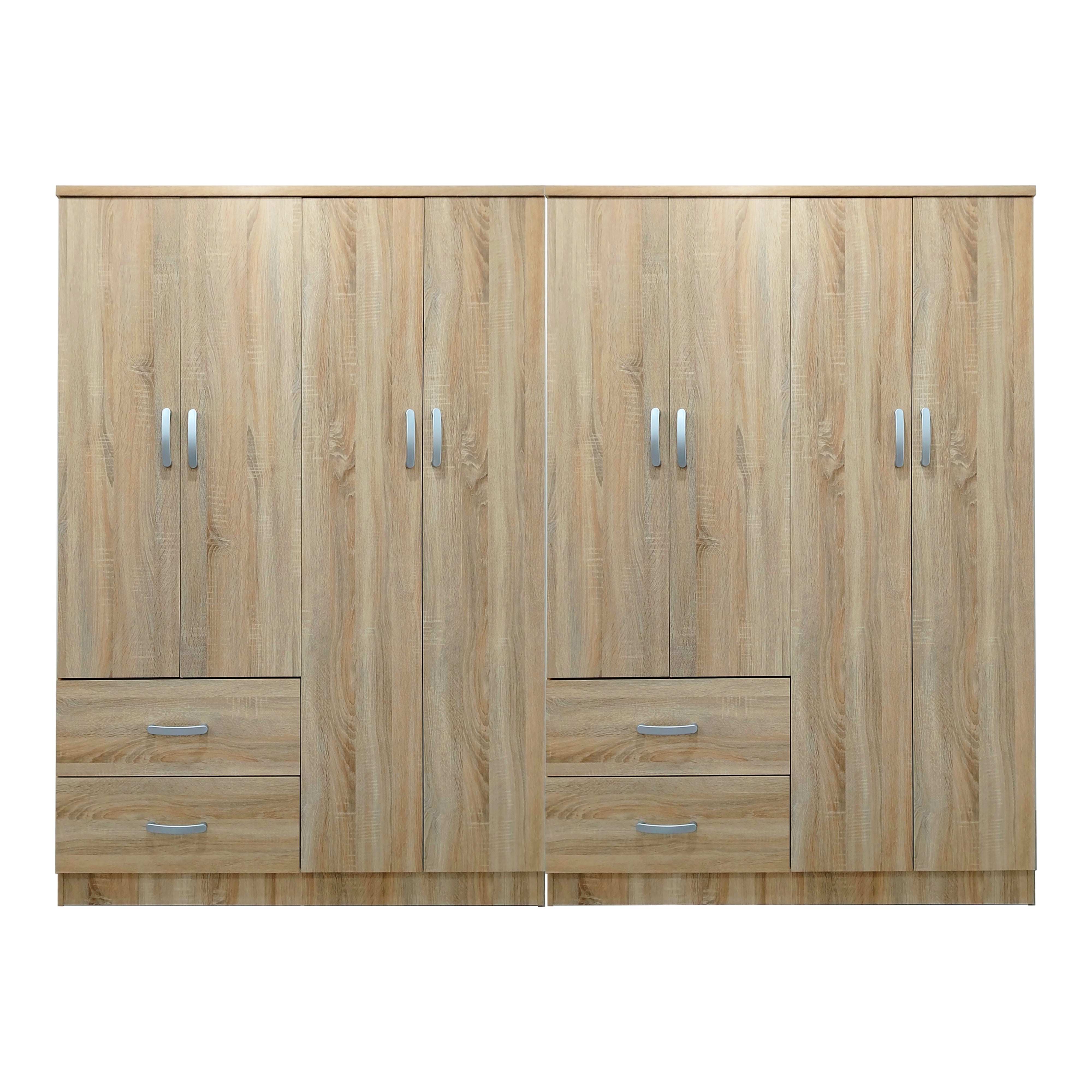Ντουλάπα οχτάφυλλη Athos  sonoma 241x42x181εκ - Pakobazaar