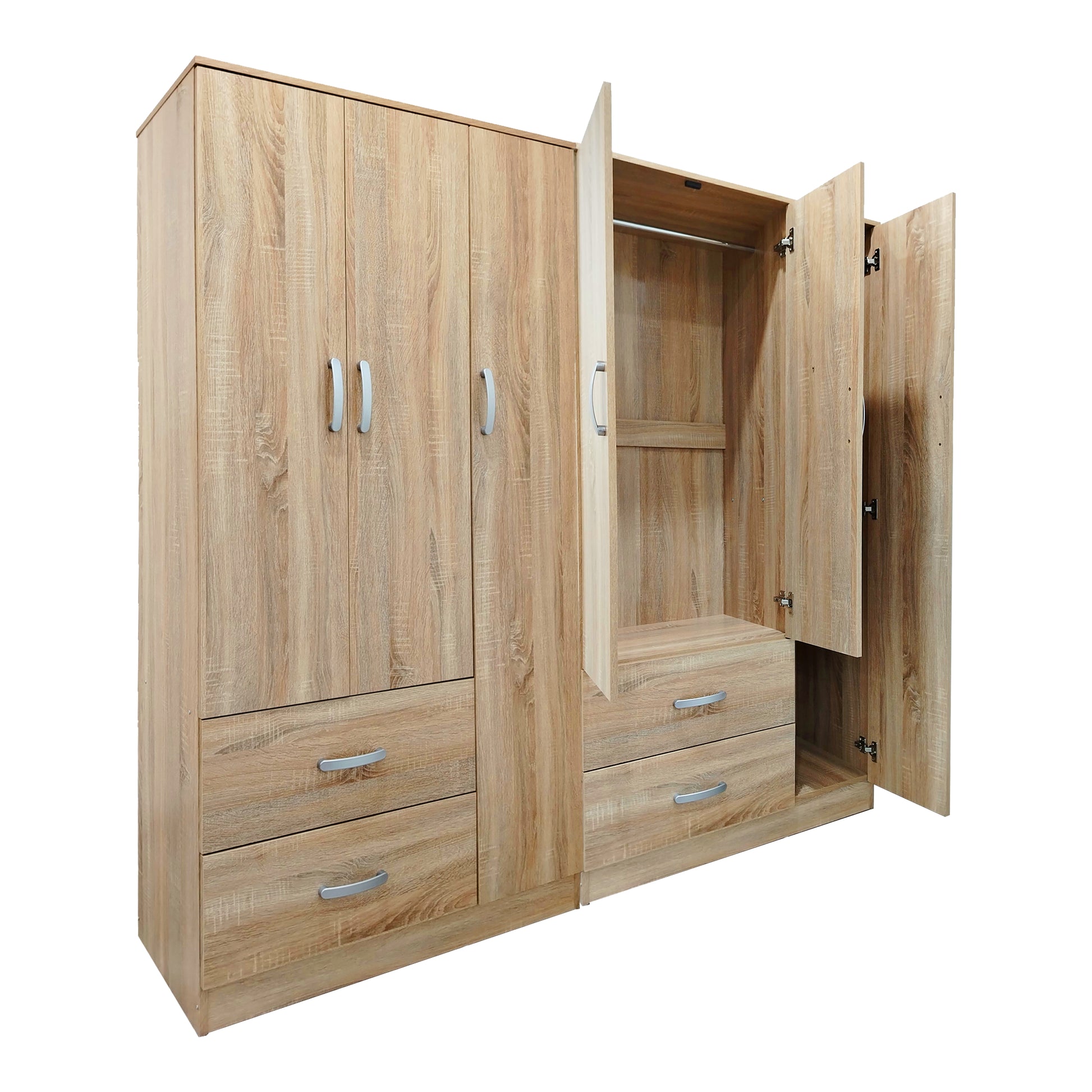 Ντουλάπα εξάφυλλη Athos  sonoma 180x42x180εκ - Image 2