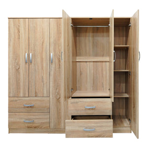 Ντουλάπα εξάφυλλη Athos  sonoma 180x42x180εκ - Image 4