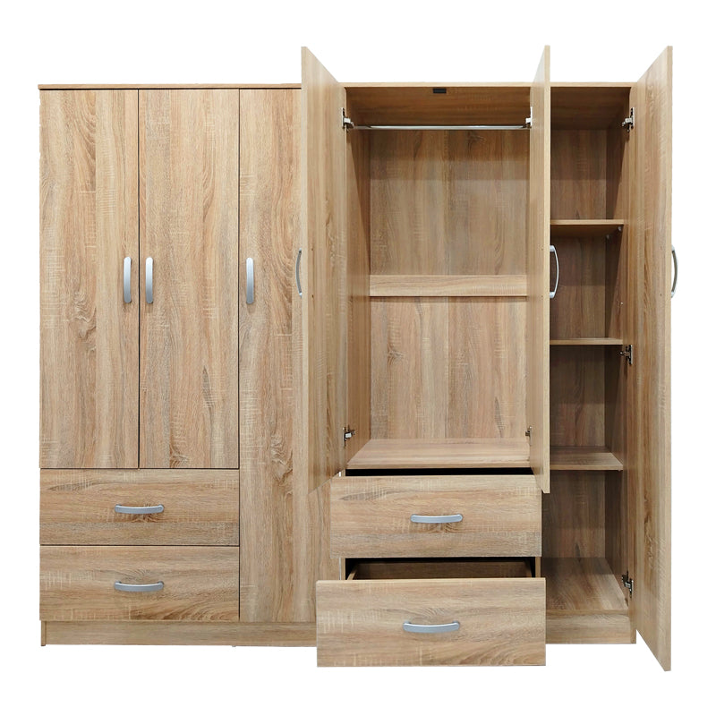 Ντουλάπα εξάφυλλη Athos  sonoma 180x42x180εκ - Image 4