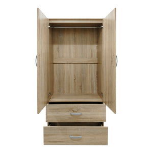 Ντουλάπα εξάφυλλη Athos  Sonoma 200.5x42x180εκ - Pakobazaar