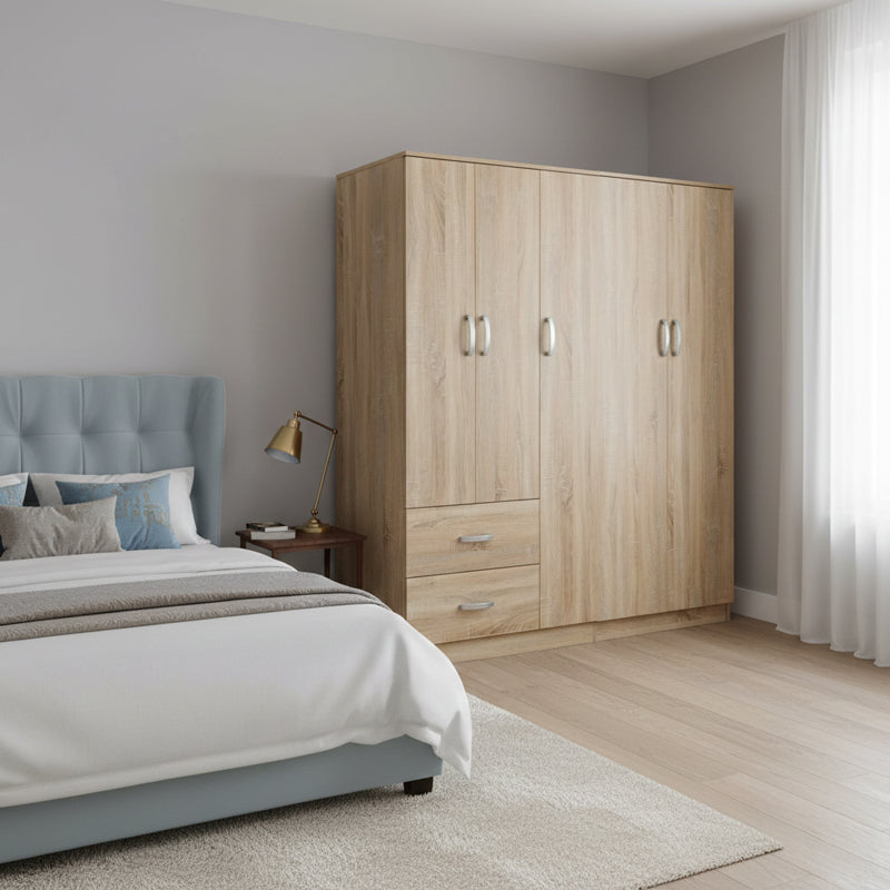 Ντουλάπα πεντάφυλλη Athos I  sonoma 170x42x180εκ - Pakobazaar