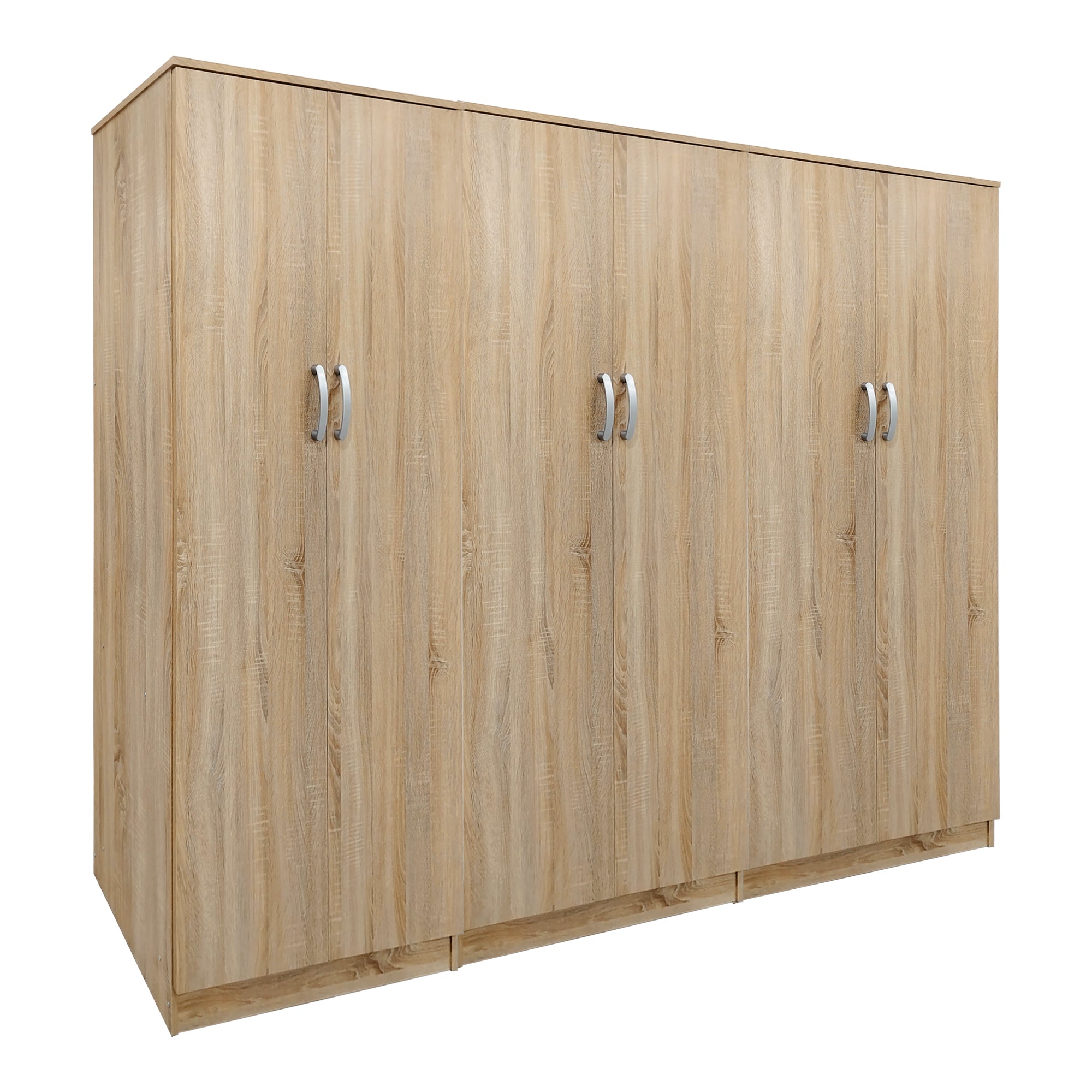 Ντουλάπα εξάφυλλη Athos ΙΙ  sonoma 240x42x180εκ - Pakobazaar