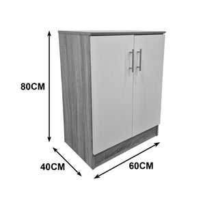 Παπουτσοθήκη-ντουλάπι Souken  6 ζευγών λευκό-sonoma 60x40x80εκ - Pakobazaar