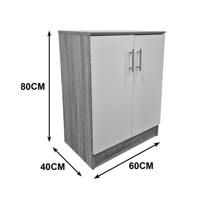 Παπουτσοθήκη-ντουλάπι Souken  6 ζευγών λευκό-sonoma 60x40x80εκ - Pakobazaar