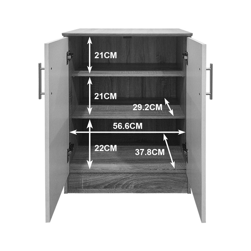 Παπουτσοθήκη-ντουλάπι Souken  6 ζευγών λευκό-sonoma 60x40x80εκ - Pakobazaar