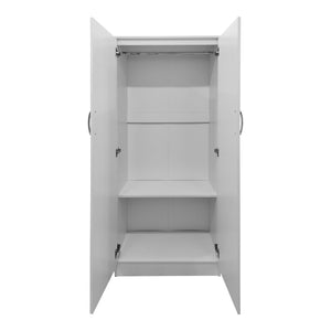 Ντουλάπα τετράφυλλη με πατάρι Athos  λευκή 160x42x240εκ - Pakobazaar