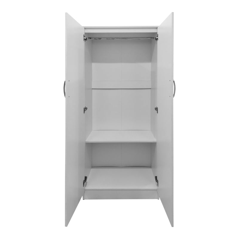 Ντουλάπα πεντάφυλλη με πατάρι Athos I  λευκή 170x42x240εκ - Pakobazaar