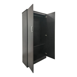 Ντουλάπα εξάφυλλη με πατάρι Athos  wenge 240x42x240εκ - Pakobazaar