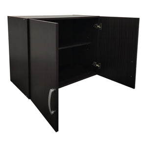 Ντουλάπα εξάφυλλη με πατάρι Athos  wenge 240x42x240εκ - Pakobazaar