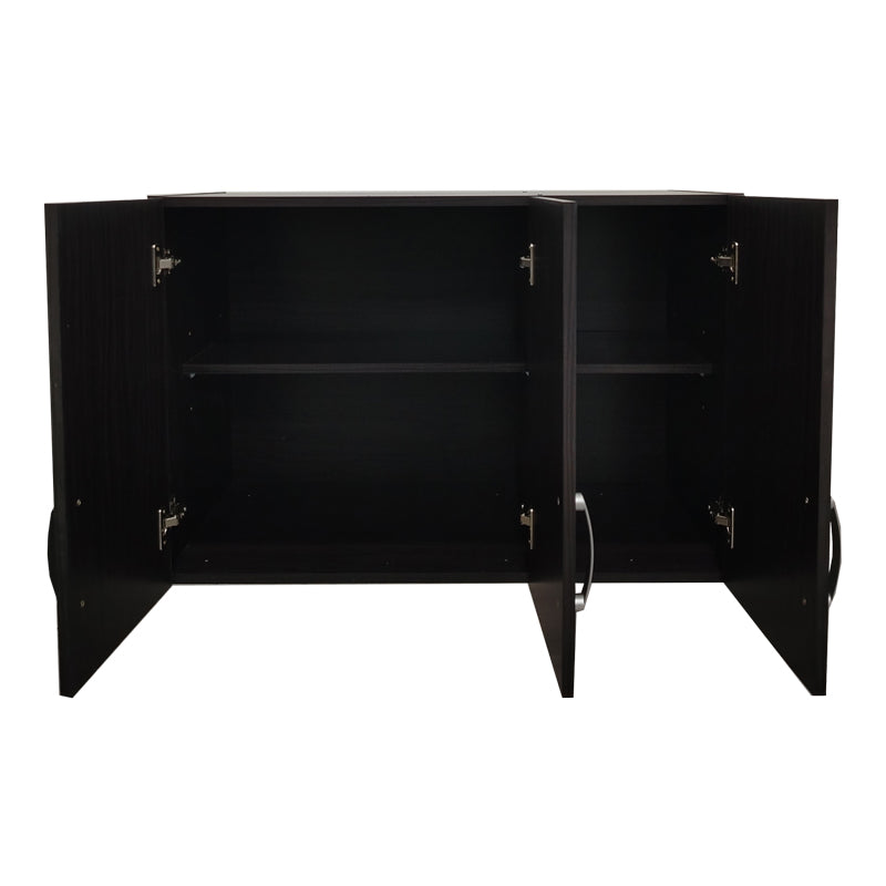 Ντουλάπα εξάφυλλη με πατάρι Athos  wenge 180x42x240εκ - Pakobazaar