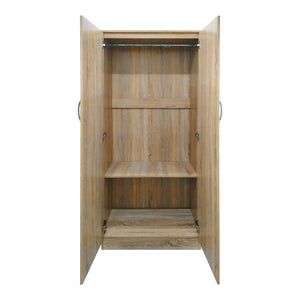 Ντουλάπα τετράφυλλη με πατάρι Athos  sonoma 160x42x240εκ - Pakobazaar