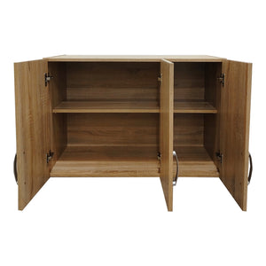 Ντουλάπα εξάφυλλη με πατάρι Athos  sonoma 180x42x240εκ - Pakobazaar
