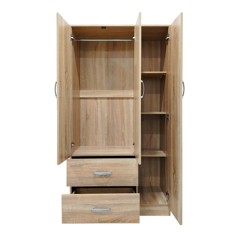 Ντουλάπα πεντάφυλλη με πατάρι Athos I  sonoma 170x42x240εκ - Pakobazaar