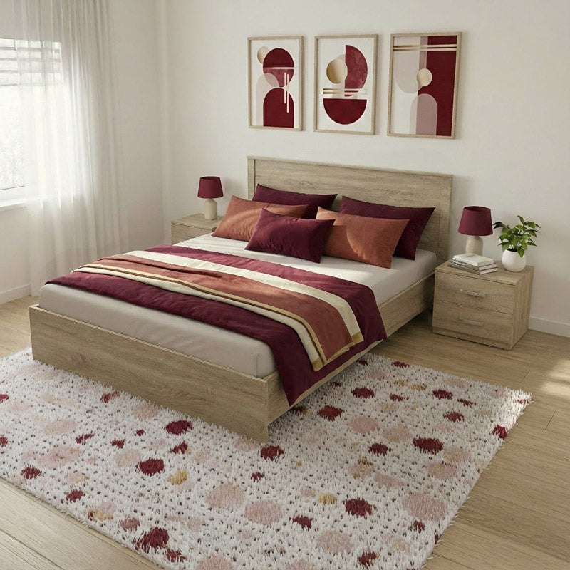 Σετ Κρεβατοκάμαρας Athos Sonoma με Κρεβάτι 160x200εκ Σετ 3τεμ - Pakobazaar