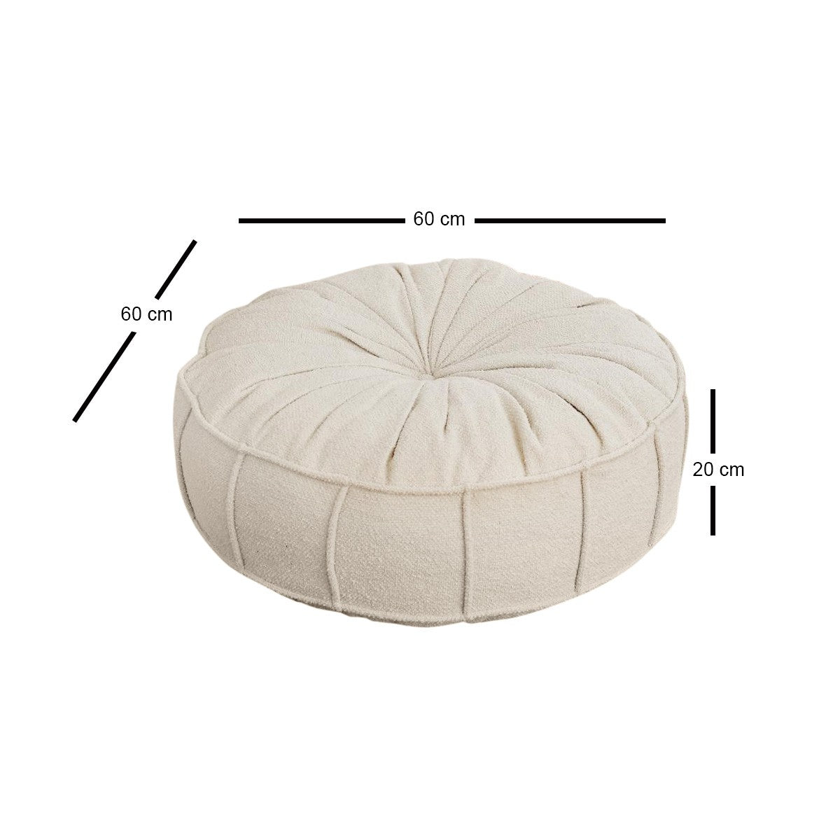 Διακοσμητικό Μαξιλάρι Prastos Λευκό - Teddy 60x60x20 εκ.