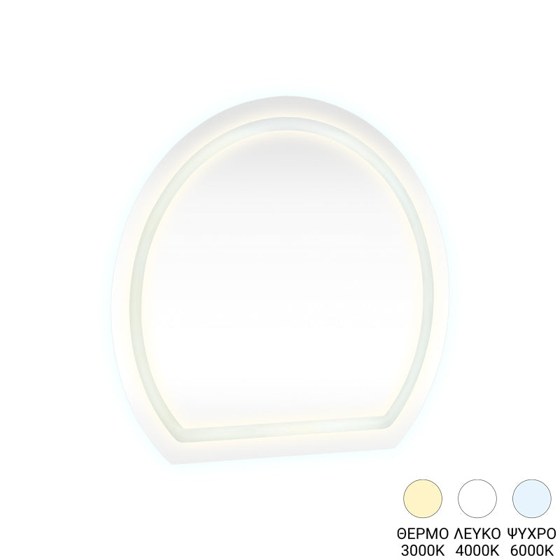 Καθρέπτης Enira  με led 59.5x2.8x59.5εκ - Pakobazaar