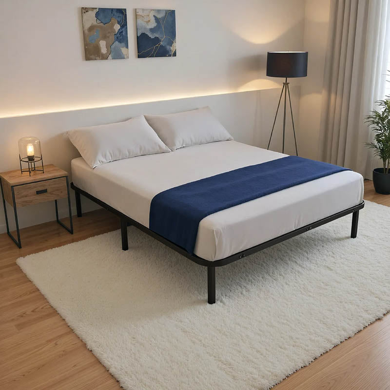 Κρεβάτι-υπόστρωμα Amaso  μεταλλικό μαύρο 160x200x28εκ - Pakobazaar