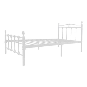 Κρεβάτι Wotso  μεταλλικό λευκό 90x190εκ - Pakobazaar