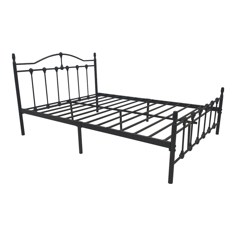 Κρεβάτι Wotso  μεταλλικό μαύρο 140x200εκ - Pakobazaar