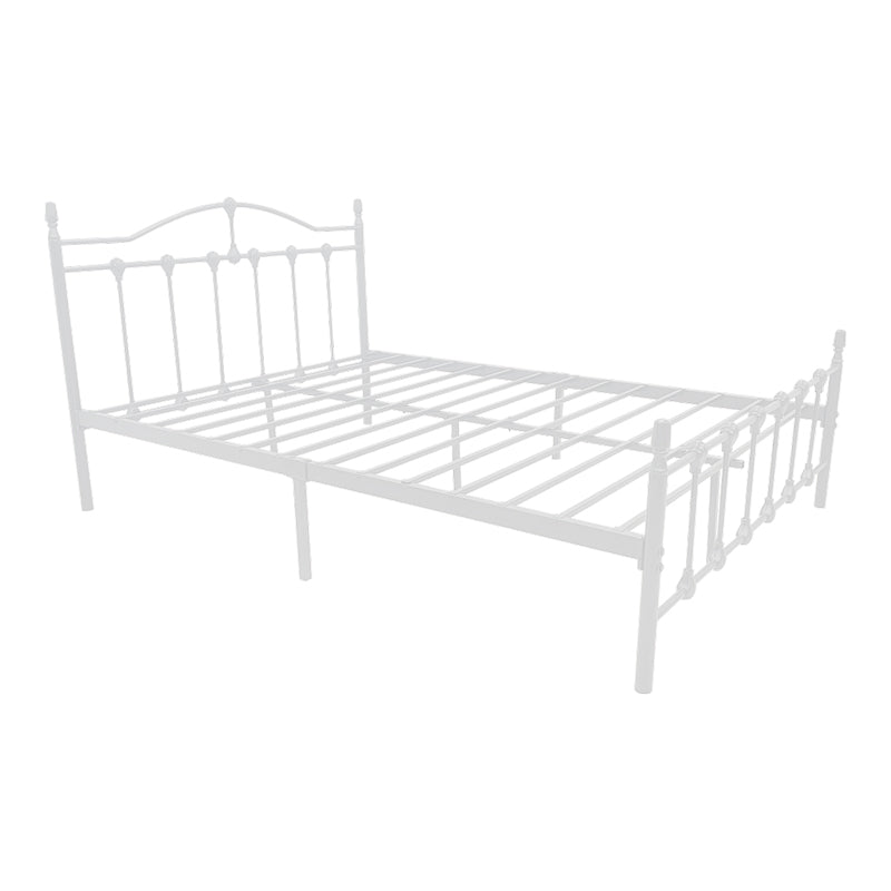 Κρεβάτι Wotso  μεταλλικό λευκό 150x200εκ - Pakobazaar