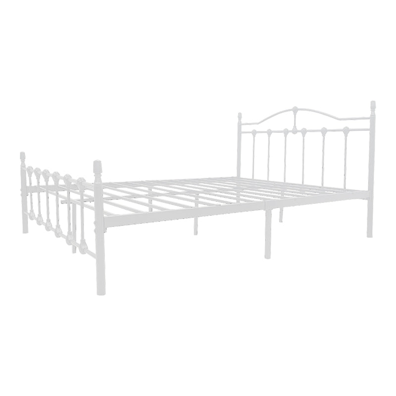 Κρεβάτι Wotso  μεταλλικό λευκό 150x200εκ - Pakobazaar