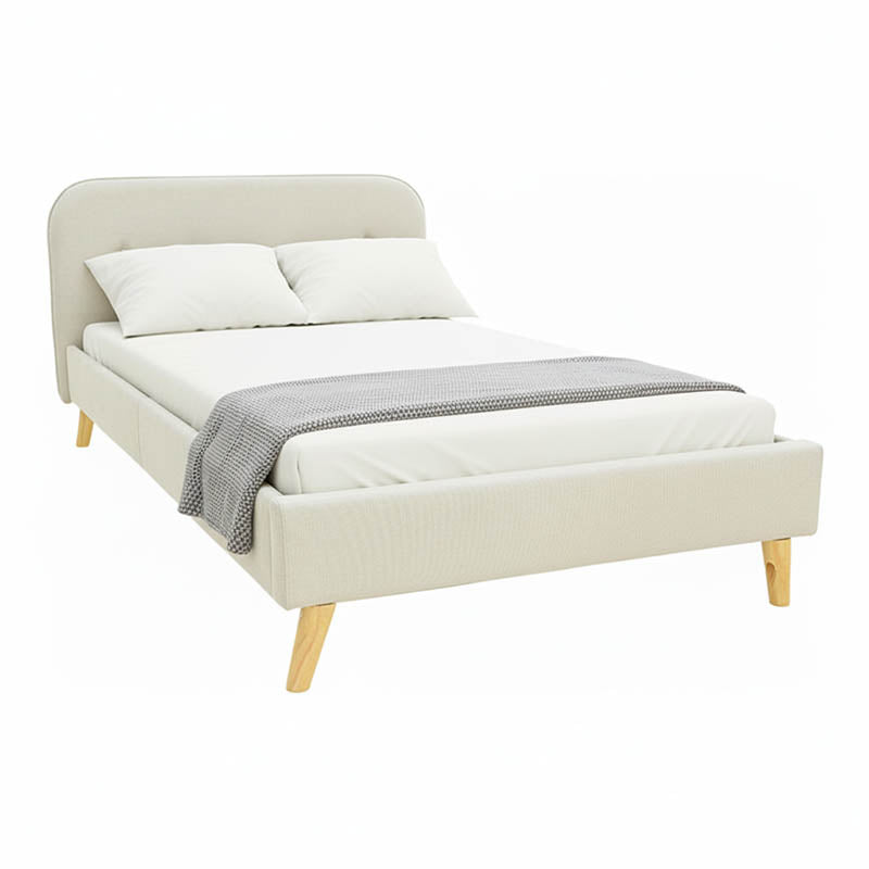Κρεβάτι LumiLux  ύφασμα σε μπεζ απόχρωση 160x200εκ - Pakobazaar