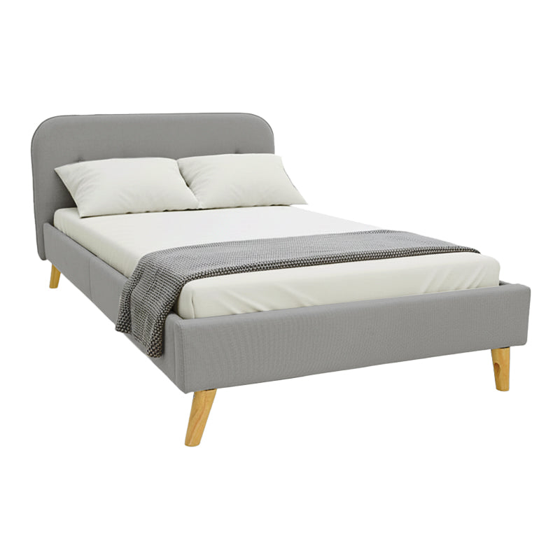 Κρεβάτι LumiLux  ύφασμα σε γκρι απόχρωση 160x200εκ - Pakobazaar
