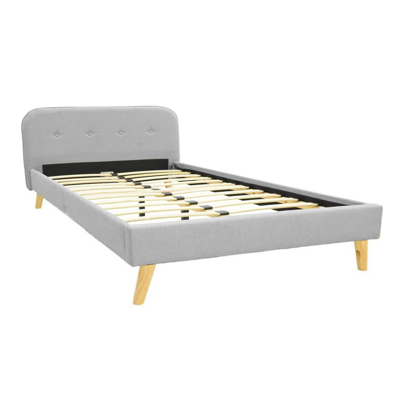 Κρεβάτι LumiLux  ύφασμα σε γκρι απόχρωση 160x200εκ - Pakobazaar