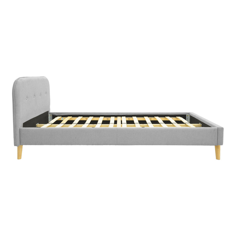 Κρεβάτι LumiLux  ύφασμα σε γκρι απόχρωση 160x200εκ - Pakobazaar