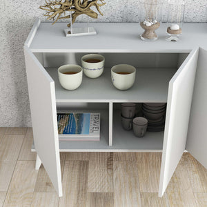 Κονσόλα Spetses Με Ράφια Λευκό 180x45x80.8 εκ. Μελαμίνης