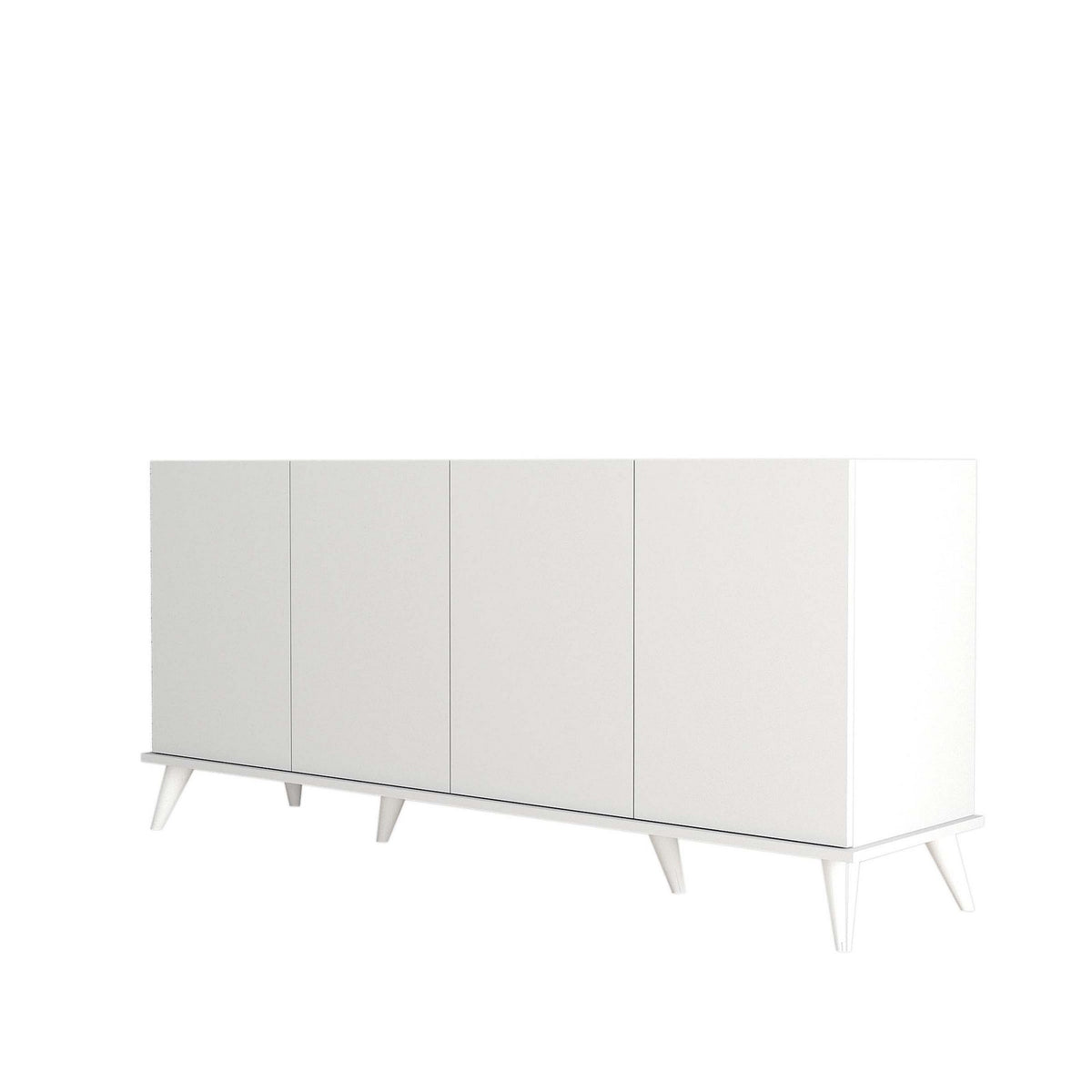 Κονσόλα Spetses Με Ράφια Λευκό 180x45x80.8 εκ. Μελαμίνης