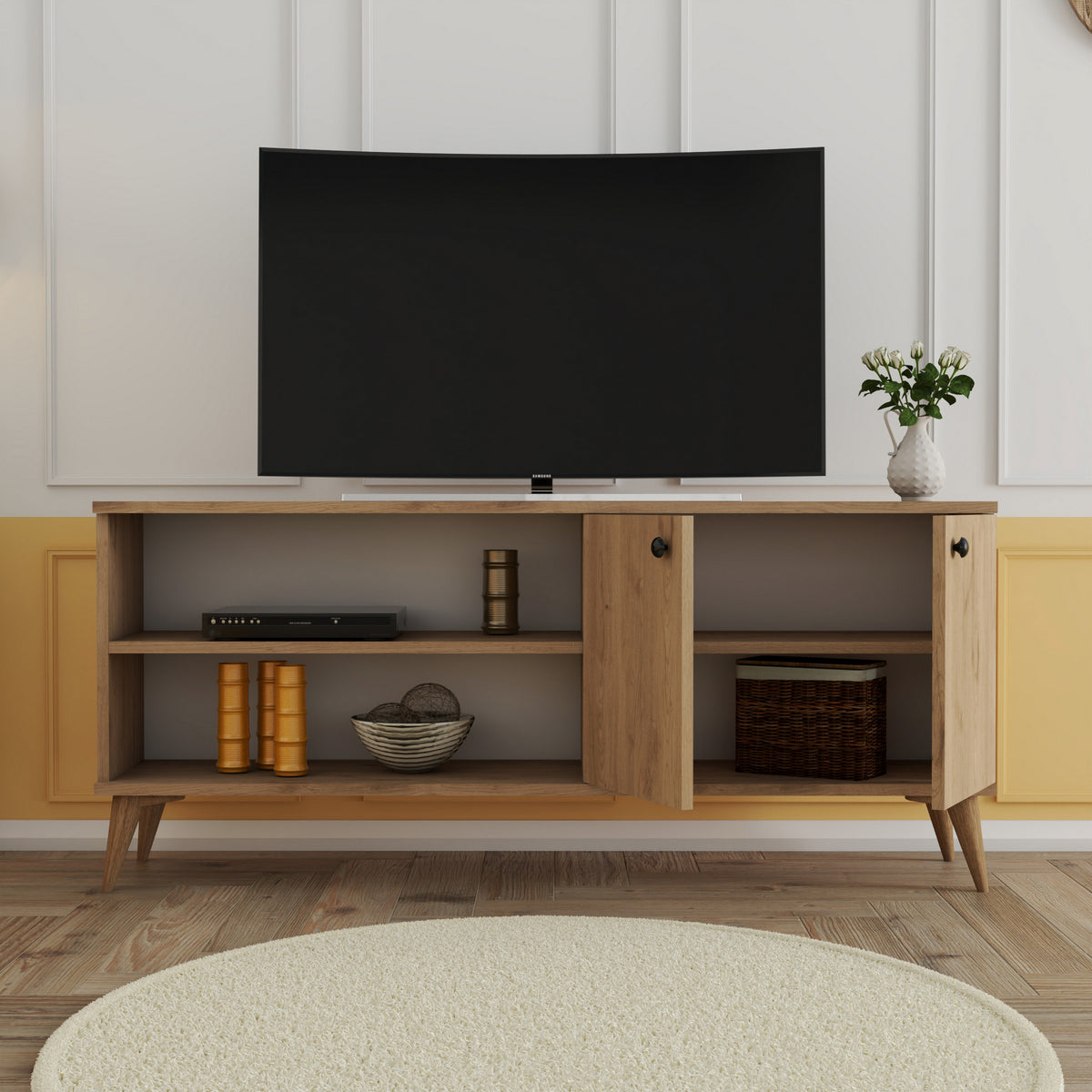 Έπιπλο Τηλεόρασης Skala Δρυς 138x29.5x60 εκ. Μελαμίνης
