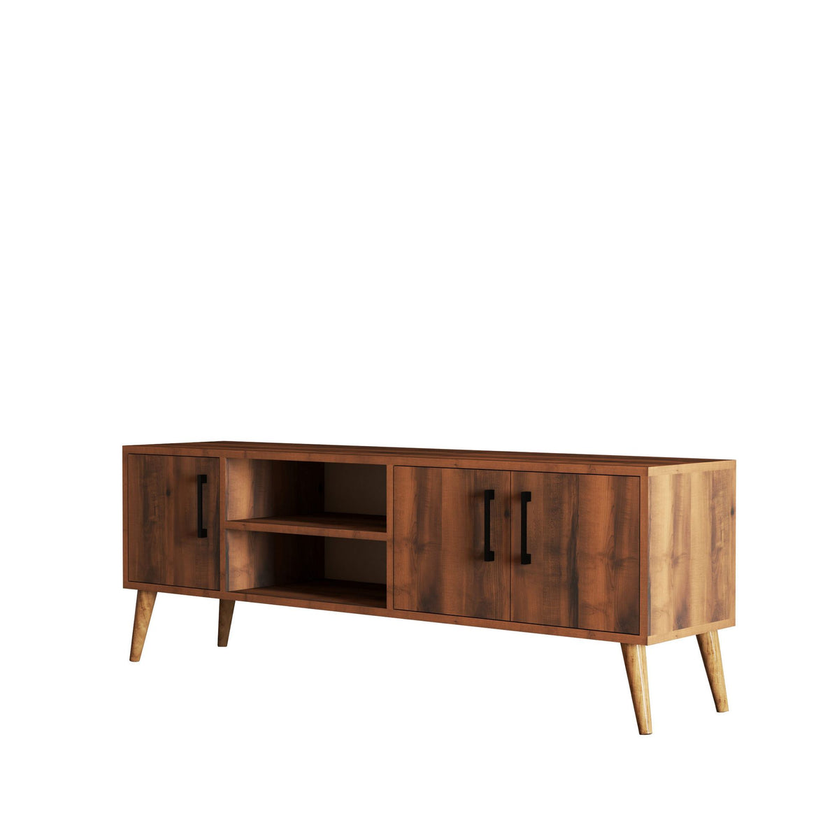 Έπιπλο Τηλεόρασης Thirasia Καρυδί 150x34x52 εκ. Μελαμίνης