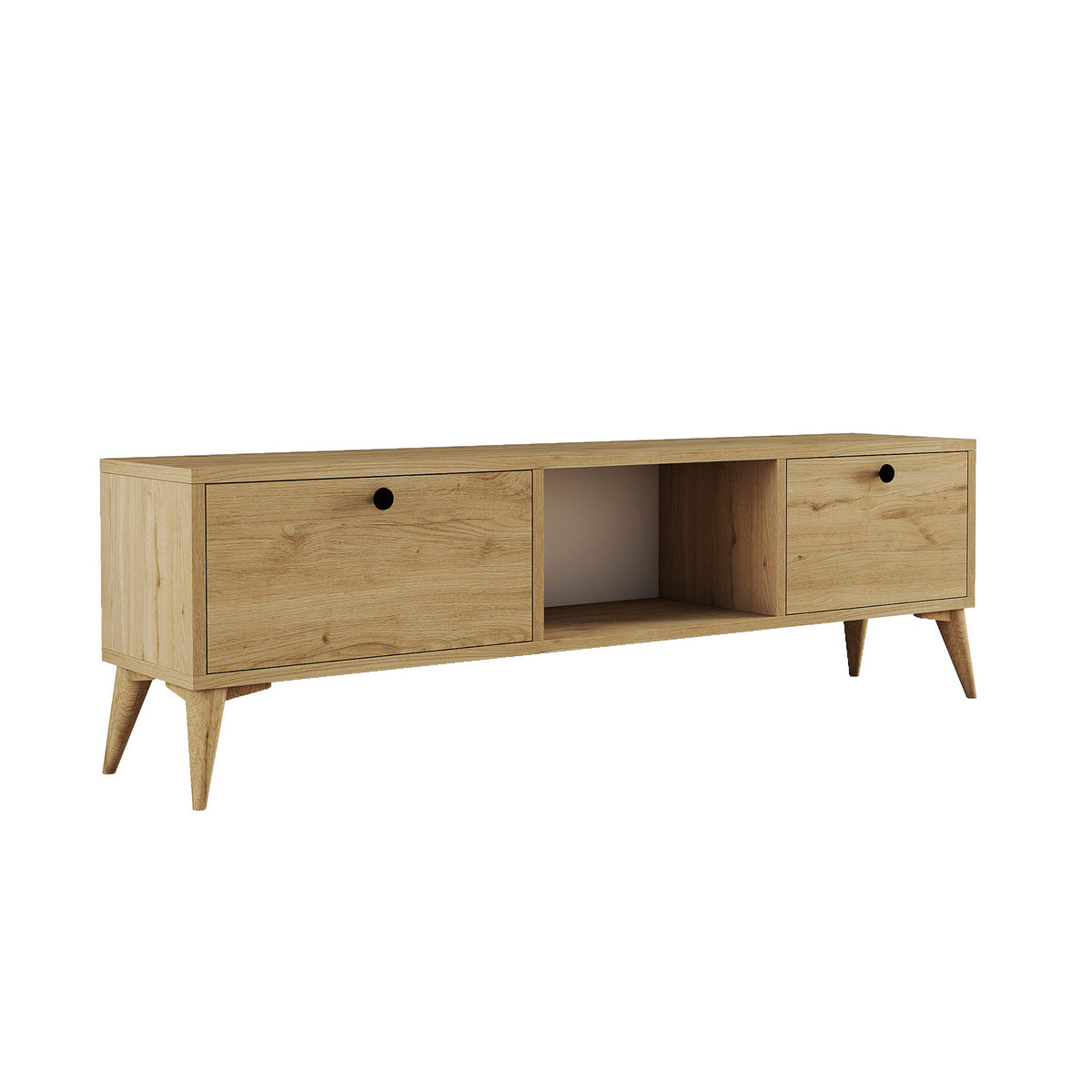 Έπιπλο Τηλεόρασης Finiki Δρυς 138x29.5x42.6 εκ. Μελαμίνης