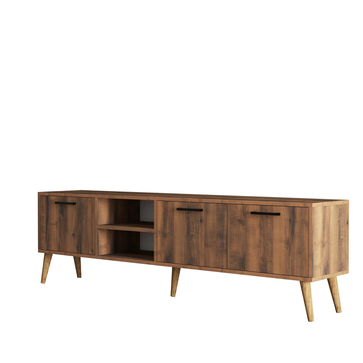 Έπιπλο Τηλεόρασης Thirasia Καρυδί 180x35x53 εκ. Μελαμίνης