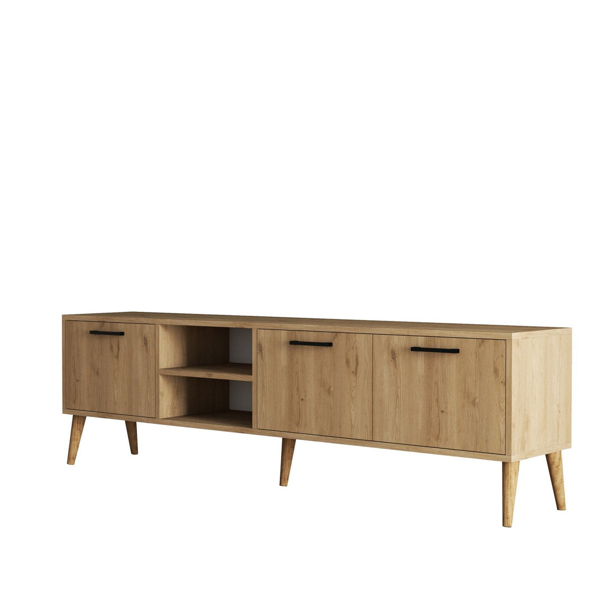Έπιπλο Τηλεόρασης Thirasia Δρυς 180x35x53 εκ. Μελαμίνης