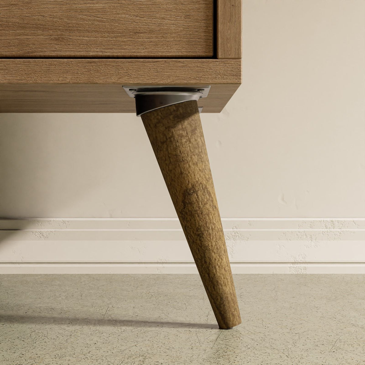 Κονσόλα Thirasia Με Ράφια Δρυς - Λευκό 180x45x80 εκ. Μελαμίνης