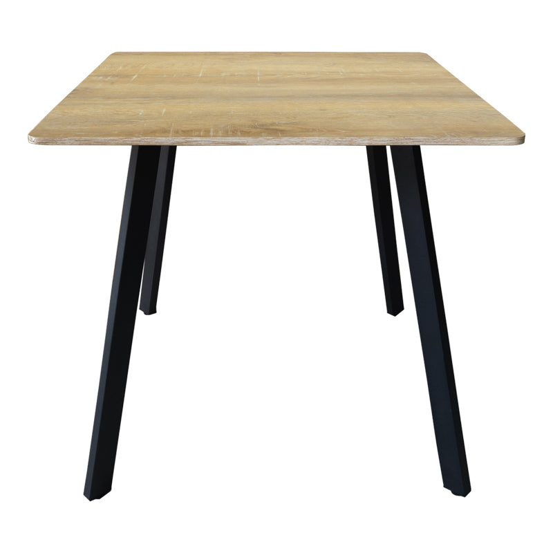 Τραπέζι Squaro  sonoma mdf με μαύρα μεταλλικά πόδια 80x80x75εκ - Pakobazaar