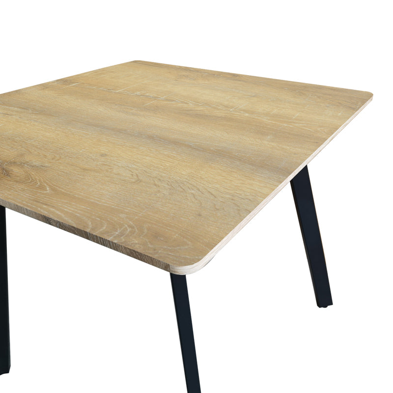 Τραπέζι Squaro  sonoma mdf με μαύρα μεταλλικά πόδια 80x80x75εκ - Pakobazaar