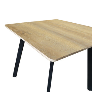 Τραπέζι Squaro  sonoma mdf με μαύρα μεταλλικά πόδια 80x80x75εκ - Pakobazaar