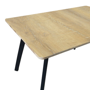 Τραπέζι Squaro  sonoma mdf με μαύρα μεταλλικά πόδια 120x70x75εκ - Pakobazaar