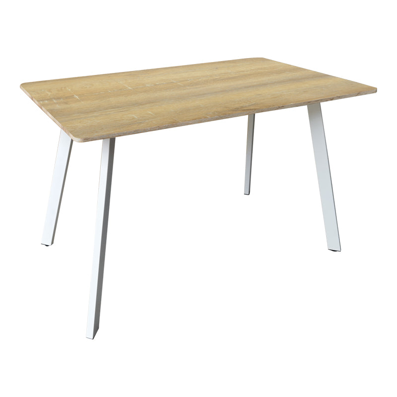 Τραπέζι Squaro  sonoma mdf με λευκά μεταλλικά πόδια 120x70x75εκ - Pakobazaar