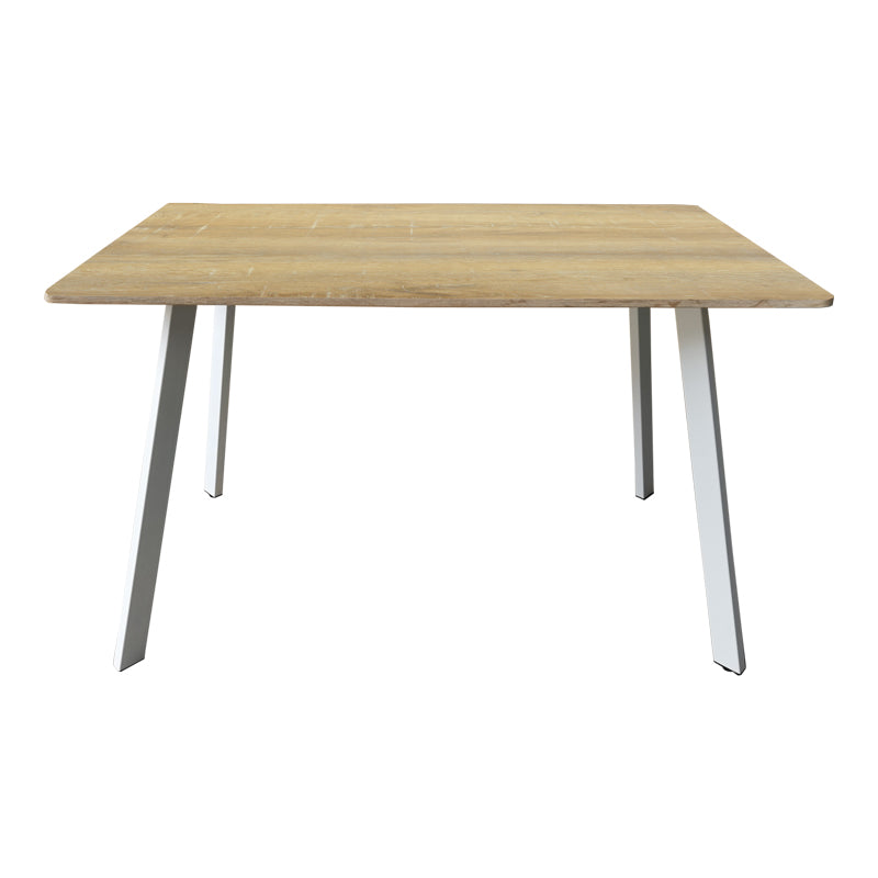 Τραπέζι Squaro  sonoma mdf με λευκά μεταλλικά πόδια 120x70x75εκ - Pakobazaar