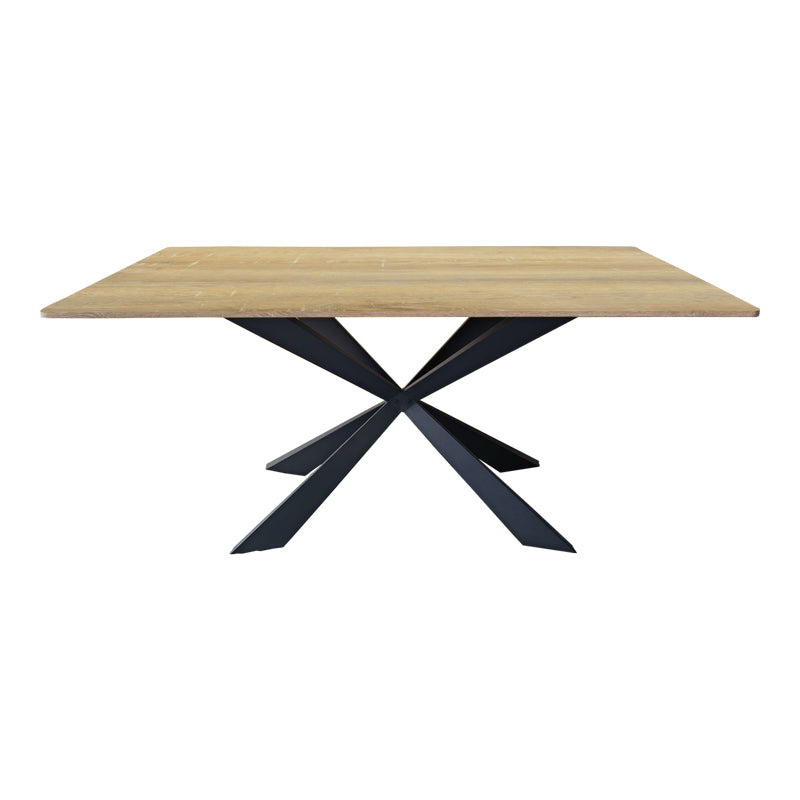 Τραπέζι Aragne  sonoma mdf με μαύρα μεταλλικά πόδια 160x90x75εκ - Pakobazaar