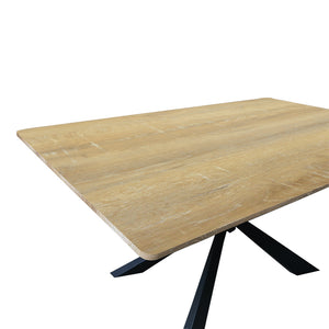 Τραπέζι Aragne  sonoma mdf με μαύρα μεταλλικά πόδια 160x90x75εκ - Pakobazaar