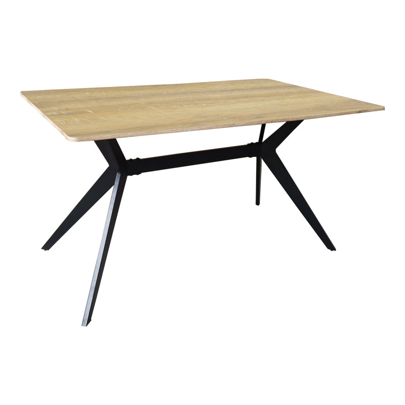 Τραπέζι Ezali  sonoma mdf με μαύρα μεταλλικά πόδια 140x80x75εκ - Pakobazaar