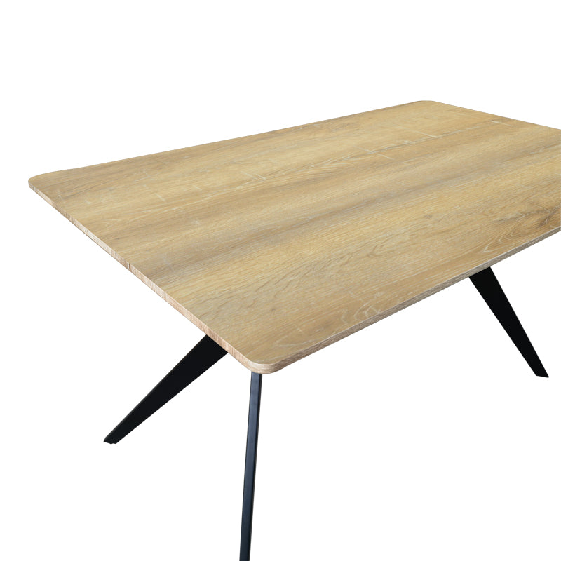 Τραπέζι Ezali  sonoma mdf με μαύρα μεταλλικά πόδια 140x80x75εκ - Pakobazaar