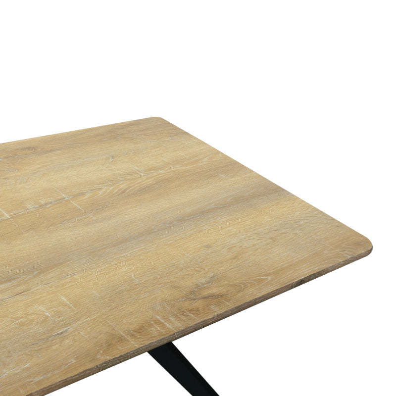 Τραπέζι Ezali  sonoma mdf με μαύρα μεταλλικά πόδια 140x80x75εκ - Pakobazaar